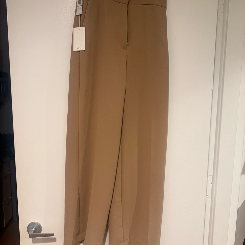 Aritzia Wilfred Gold Camel Trousers